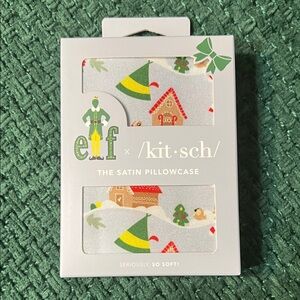 Kitsch Elf Satin Pillowcase - Festive Multicolor